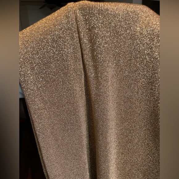 SOLD VINTAGE Glamorous Gold Knit Bandeau Tube Dress Vintage Size 6p - Picture 8 of 8